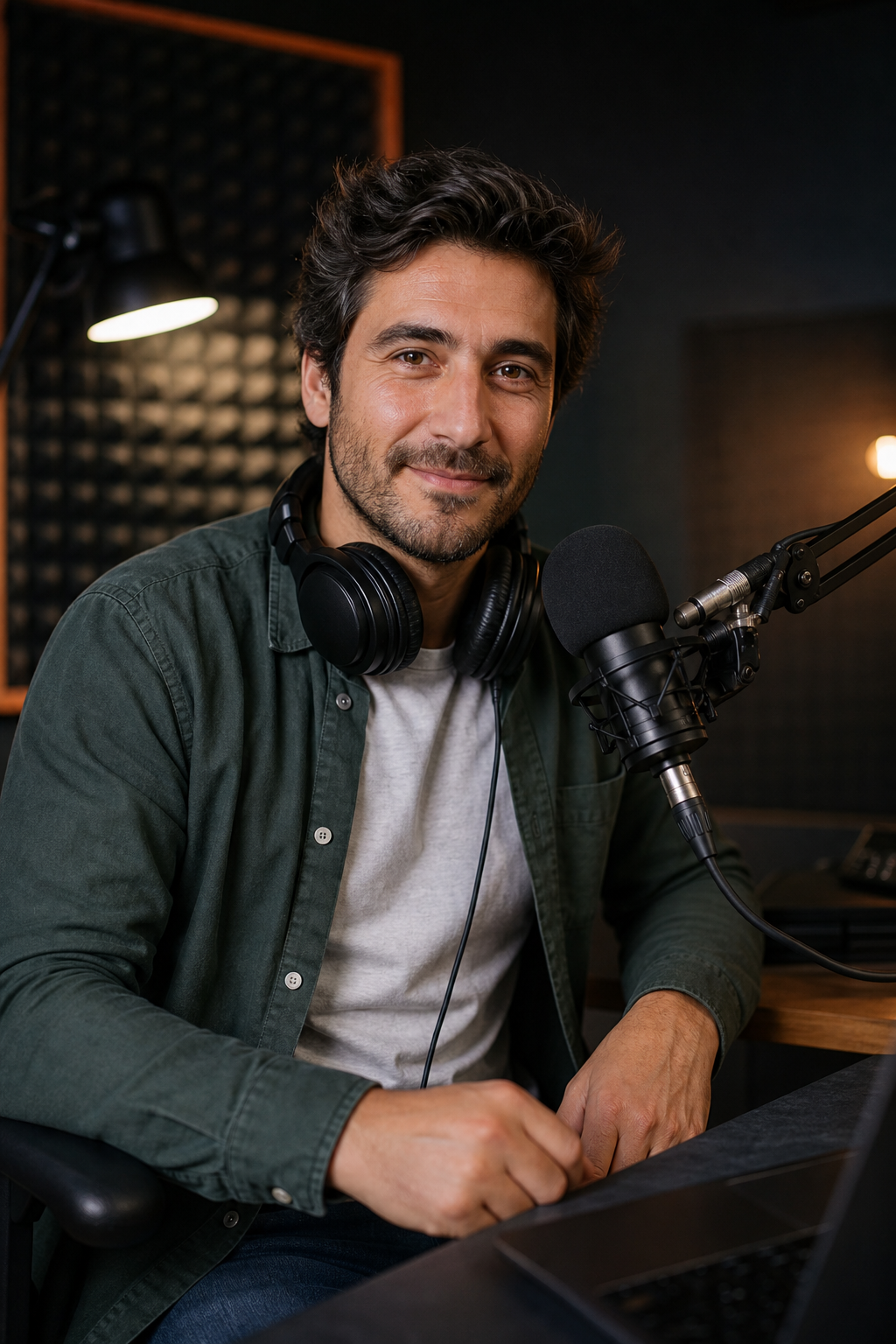 Claudio Barbieri, fondatore di Controcanto, in studio